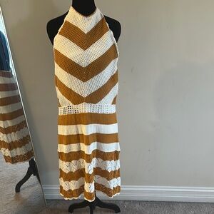 Striped Halter Knit Dress